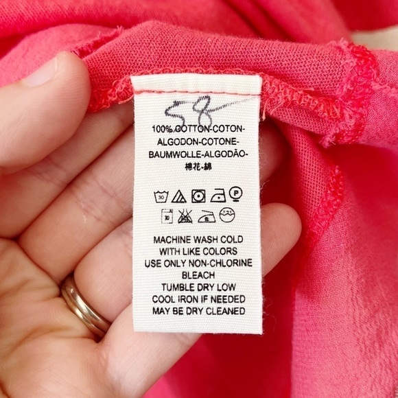 Free People NWT Heart of Mine Colorblock 3/4 Sleeve Top Camelia Combo Size XS - Picture 11 of 12